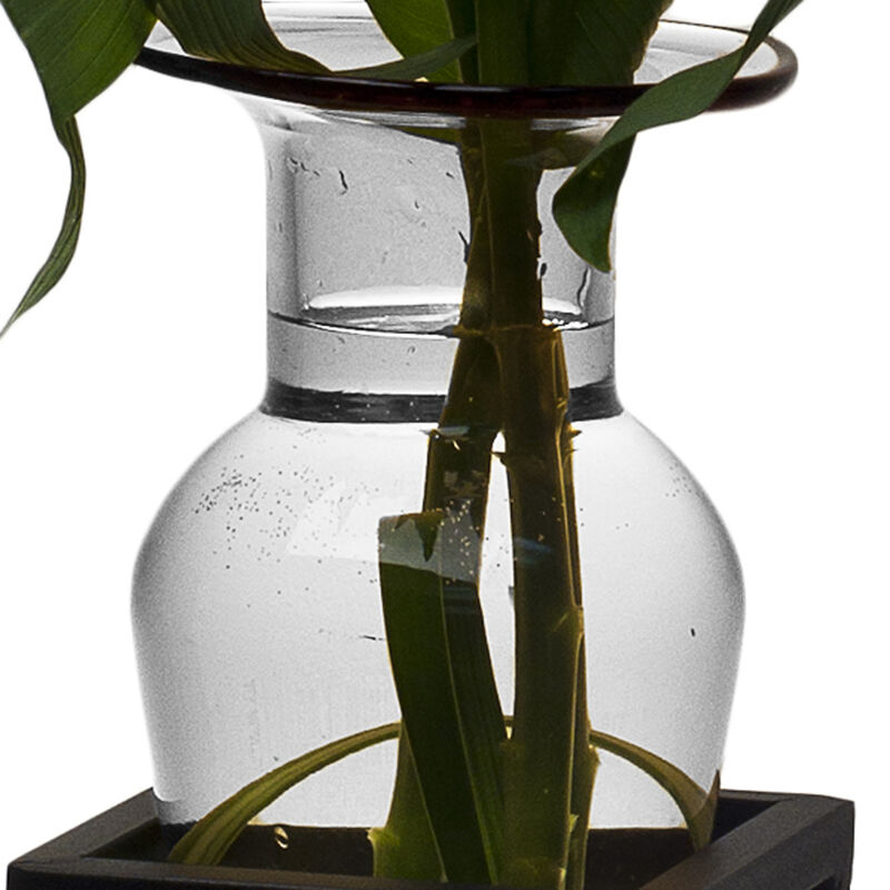 Amphora Vase on Half Moon Metal Stand