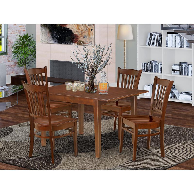 East West Furniture Dining Room Set Mahogany