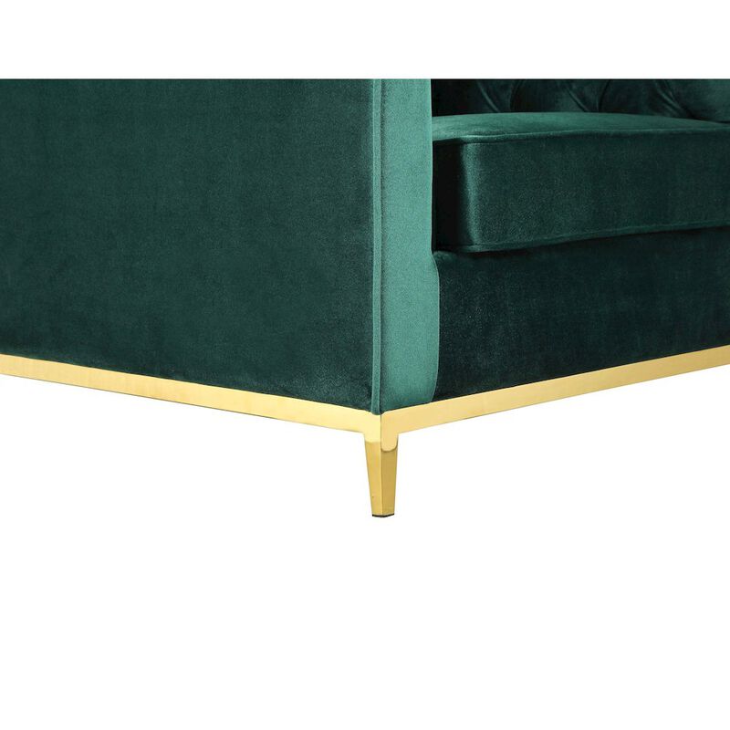 Pangea Home Vivienne Sofa Chair Velvet Green/Gold