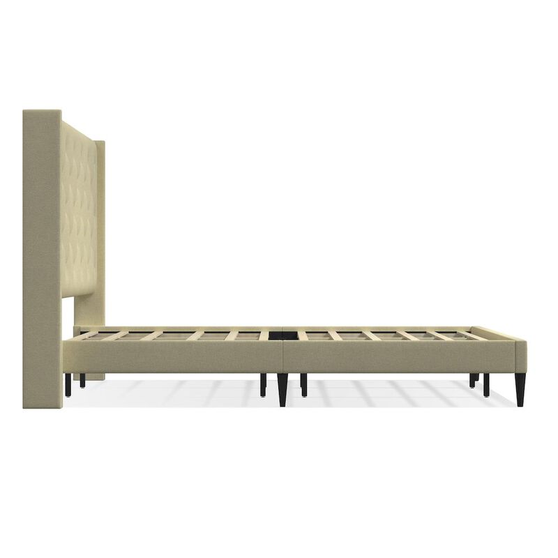 Rize Home Carrington King Platform Bed Beige image number 2