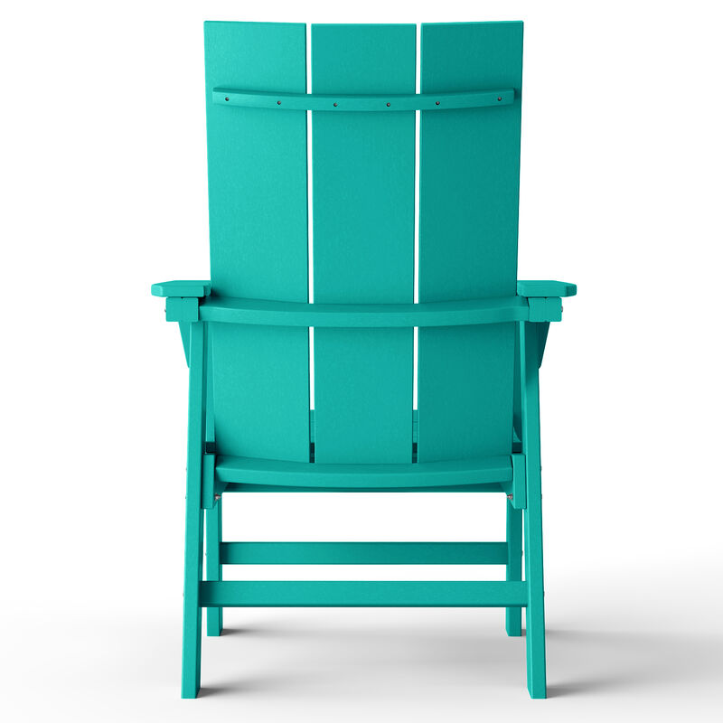 WestinTrends Outdoor Patio HDPE Plastic Modern Adirondack Dining Chair