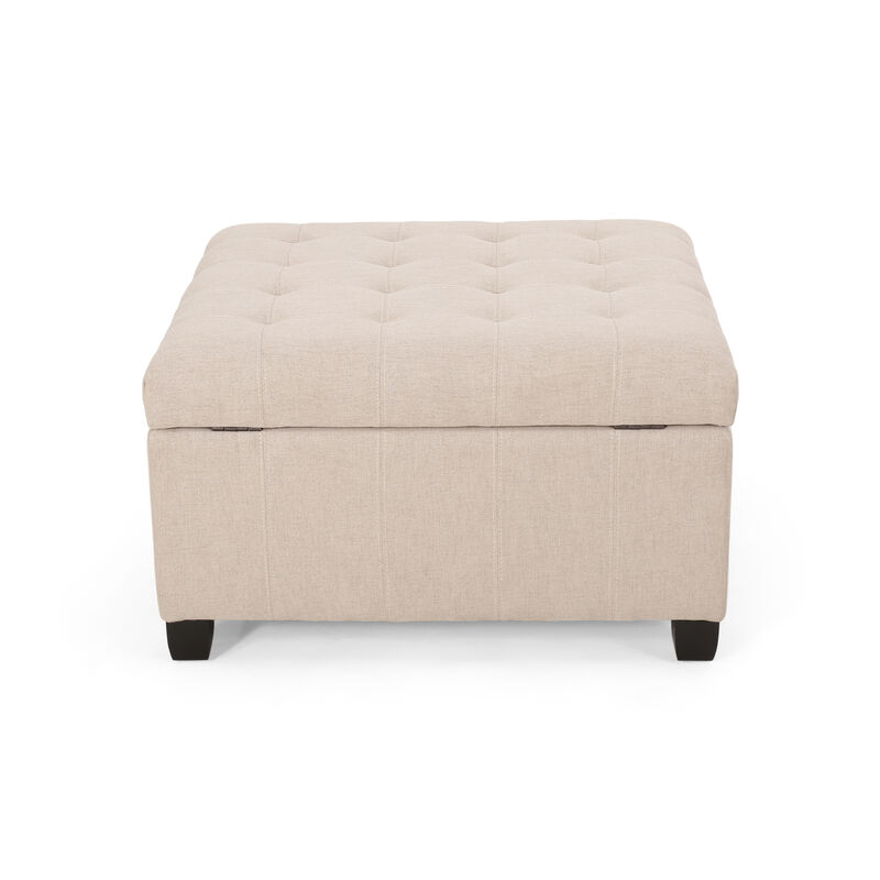 Streamdale Chic Waffle-Stitch Storage Ottoman Unclutter in Style image number 8