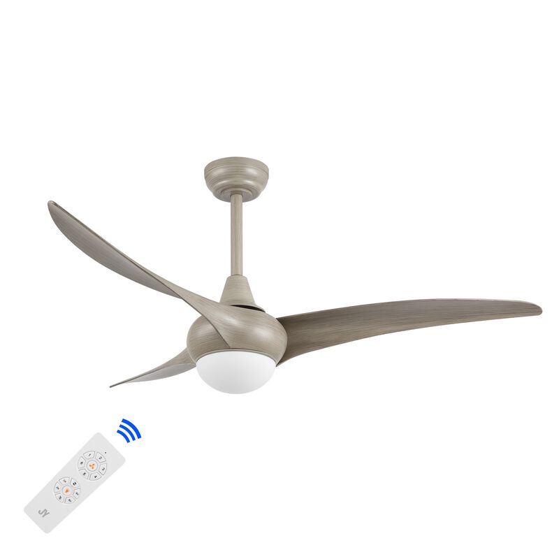 Aviator Coastal Vintage Iron/Plastic Retro Swirl Integrated LED Ceiling Fan