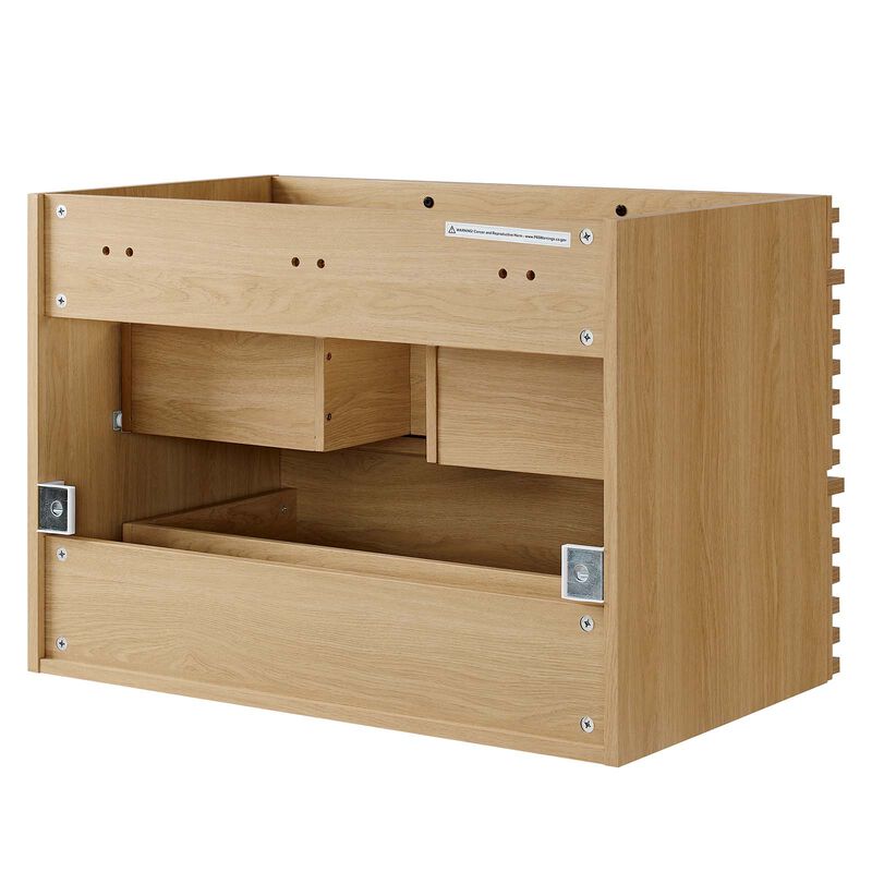 Render 30" Wall-Mount Bathroom Vanity Cabinet (Sink Basin Not Included) image number 3