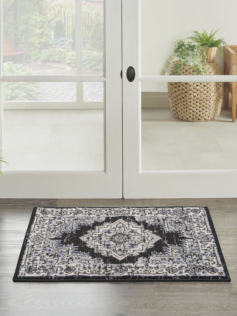Passion PSN03 Black/Ivory 2'2" x 10' Rug