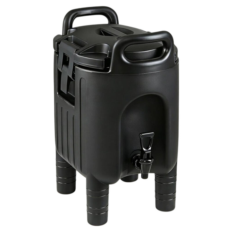 Portable Insulated Beverage Dispenser with Handles and Two Stage Faucet for Parties-Black image number 0