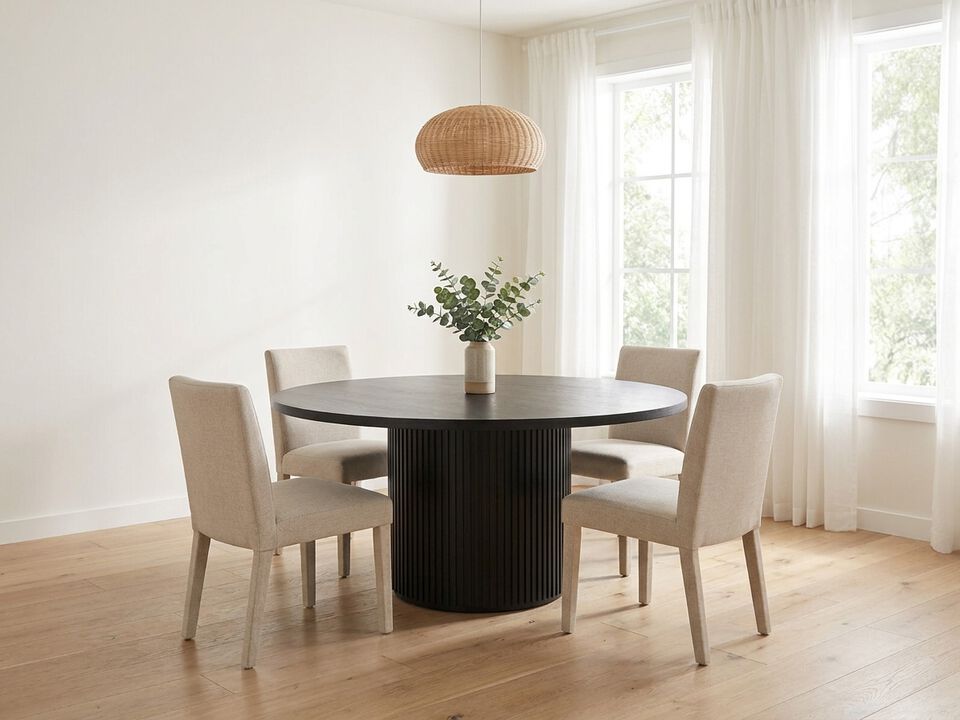Colvin 72" Round Dining Table in Black