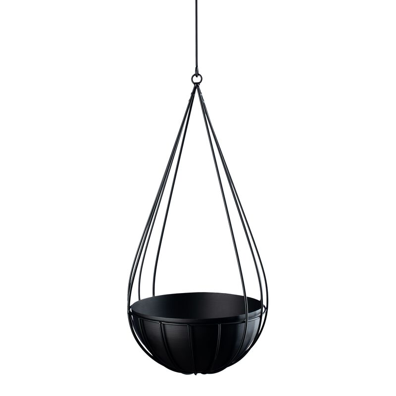 Raindrop Planters-set of 2 (small + large)-matte black