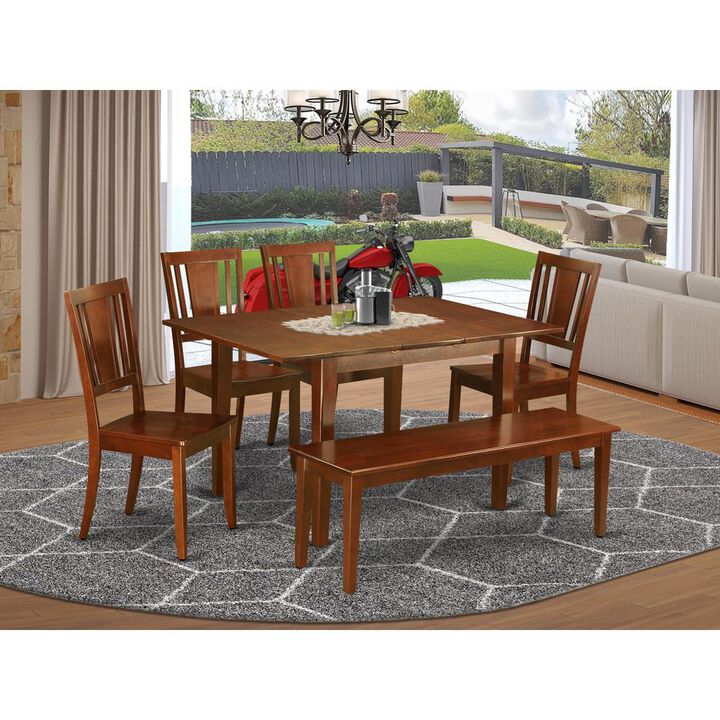 6 Pc dinette set-breakfast nook and 4 Chairs for Dining room and Dining Bench