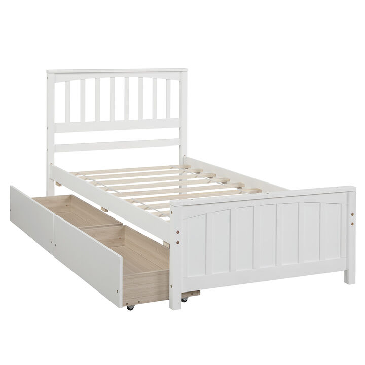 Streamdale Twin Size Platform Bed With Two Drawers