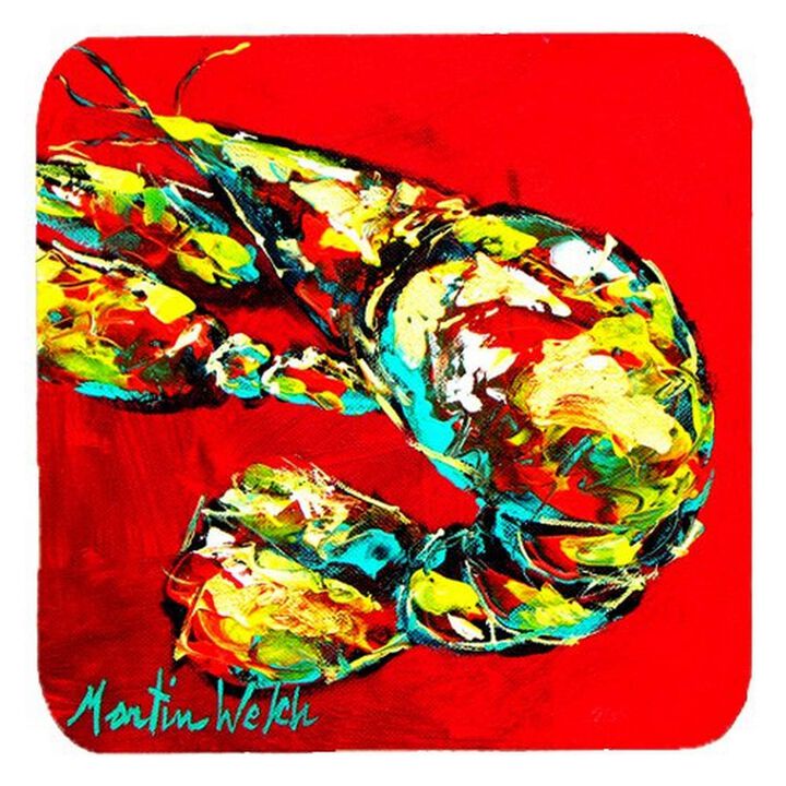 Caroline's Treasures MW1065FC Crawfish Told You So Foam Coasters (Set of 4), 3.5 H x 3.5 W, Multicolor