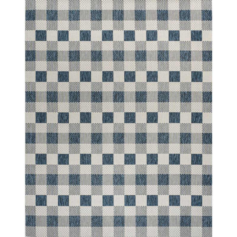 Darcy Traditional Geometric Bold Gingham Indoor/Outdoor Area Rug