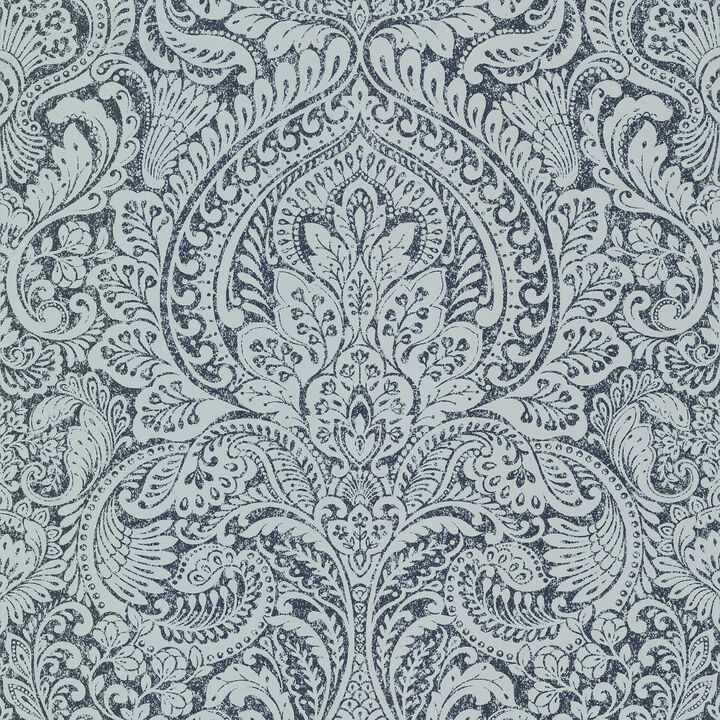 Artemis Sapphire Floral Damask Wallpaper