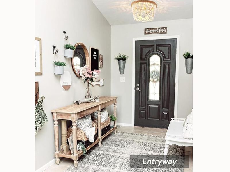 White Wood Beaded Flush Mount Ceiling Light – 3-Light Boho Mini Chandelier for Bedroom, Entryway & Nursery (12.6" W)