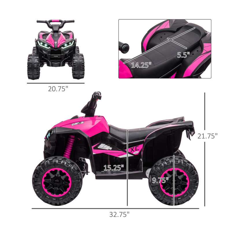 BreeBe Kids Battery Powered ATV Quad with Forward and Reverse image number 2