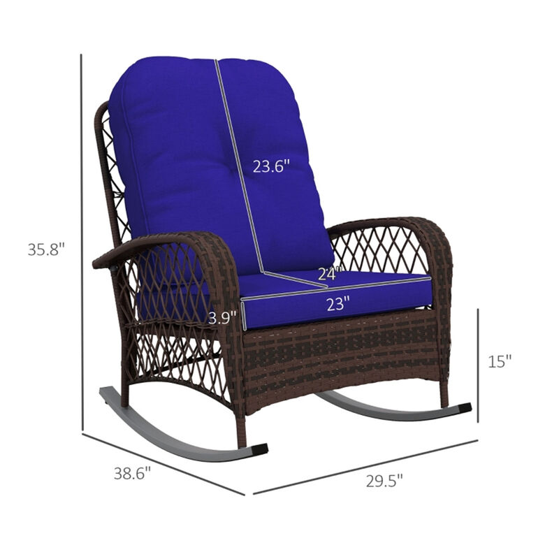 Sturdy Wooden Rocking Chair for Porch Deck and Garden Use image number 3