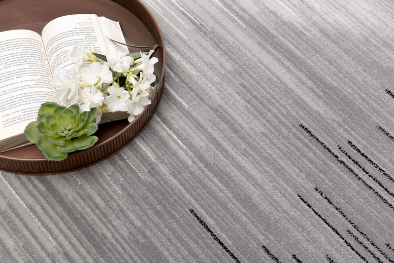 Rug Branch Ombra Contemporary Abstract Black Grey Indoor Area Rug