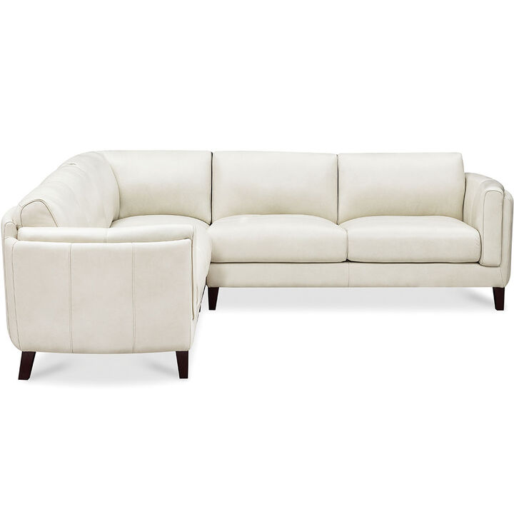Maui Top Grain Leather Symmetrical Sectional