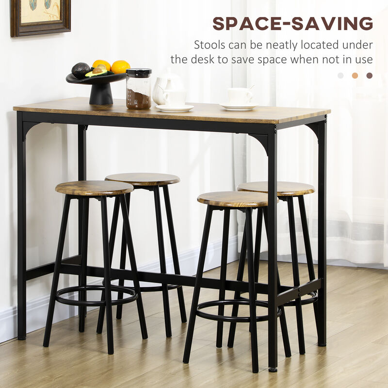2-Piece Outdoor Pub Set &ndash; High Top Table with Chairs for Balcony or Backyard image number 3