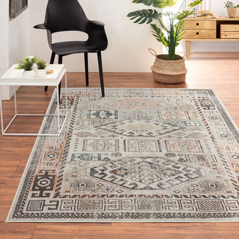 LR Home Antalya Durable Performance Area Rug Indoor