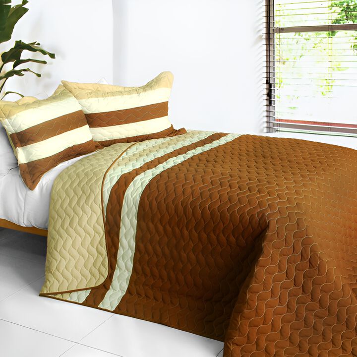 3-Piece Quilted Patchwork Quilt Set Lightweight All-Season Bedding
