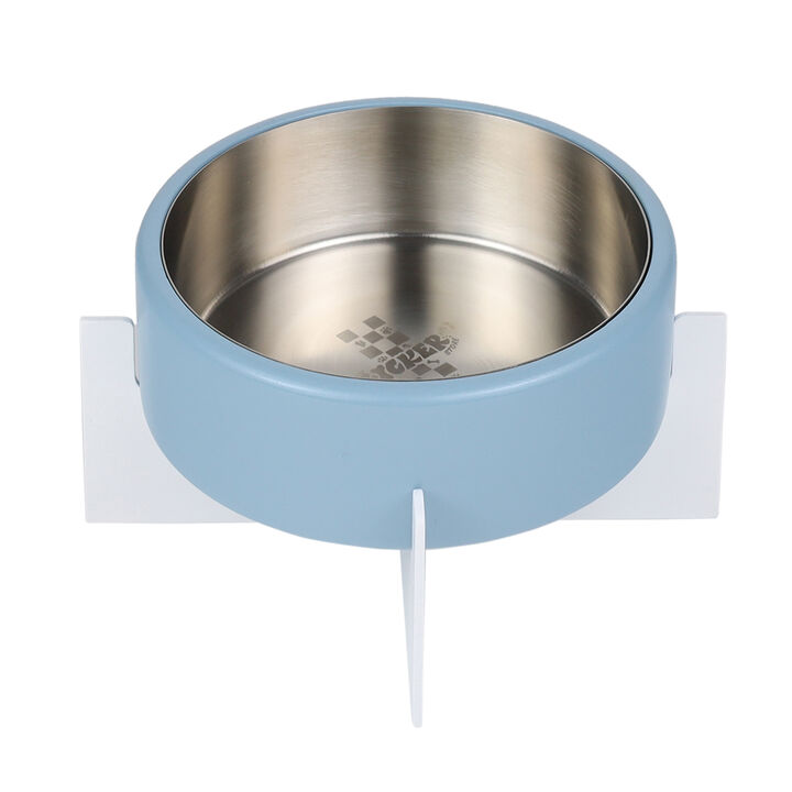 Intersecta Concrete and Stainless Steel Bowl 16oz (2 Cups) with Metal Stand Pet Feeder