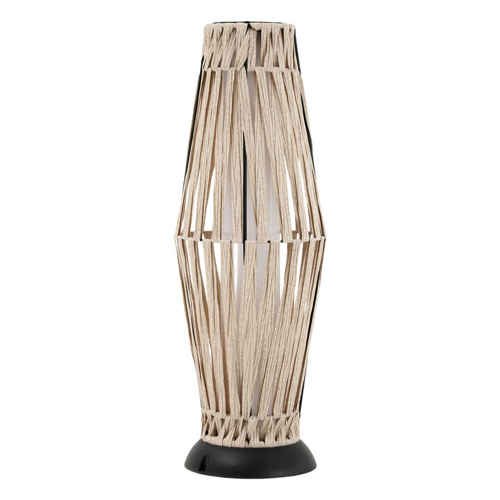 Bamboo Woven Solar Light, Bottle Shape, Warm Glow, Waterproof