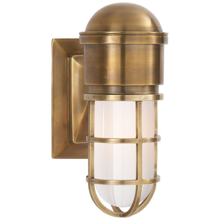 Marine Wall Light in Antique Brass