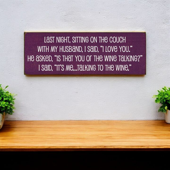 Humorous Wine Quote Wood Sign, Rustic Home Wall Decor for Kitchen Bar and Living Room