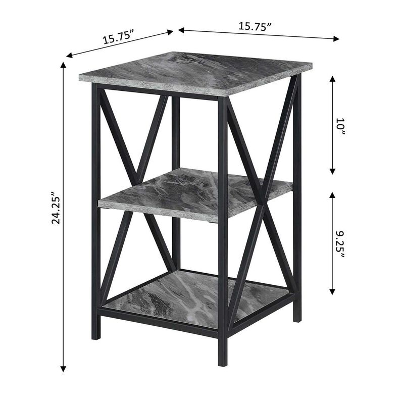 Convenience Concepts Tucson End Table with Shelves, R4-0548
