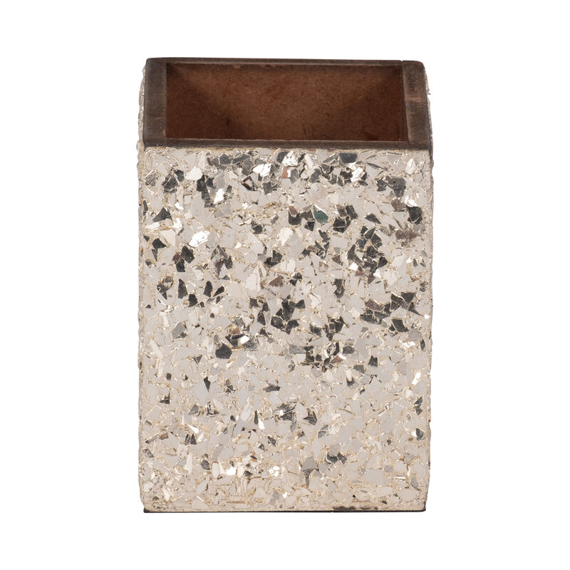 3x4 Crackle Pencil Cup, Champagne image number 3