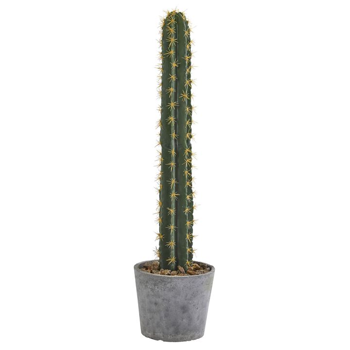 HomPlanti 41" Cactus in Stone Planter Artificial Plant