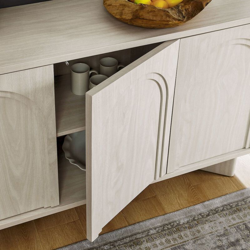 Flux Arched Door Sideboard in White Wash image number 9