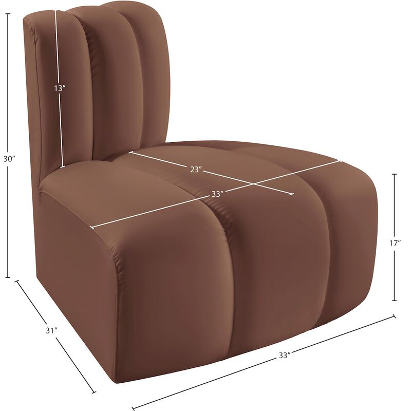 Meridian Furniture Arc Vegan Leather Reverse Corner