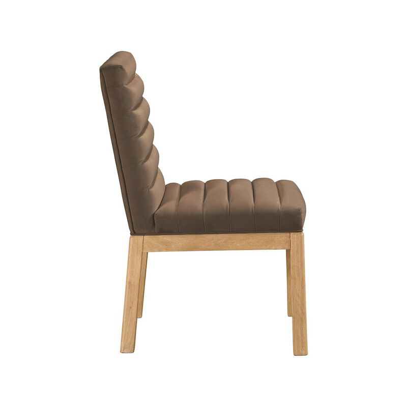 Meridian Furniture Evelyn Saddle Velvet Dining Chair