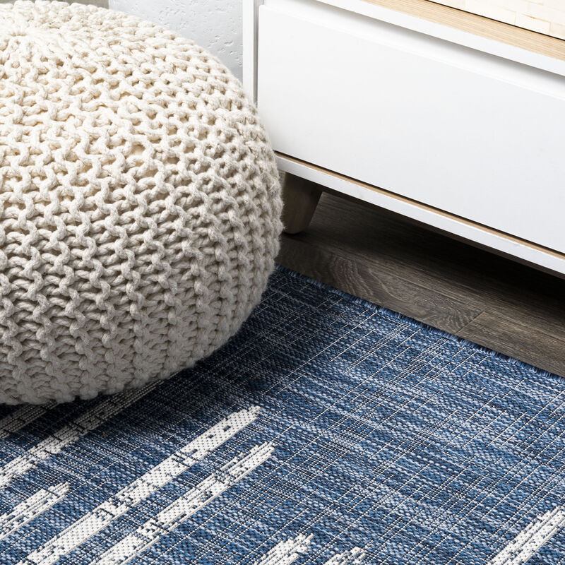 Zolak Berber Stripe Geometric Round Indoor/Outdoor Area Rug