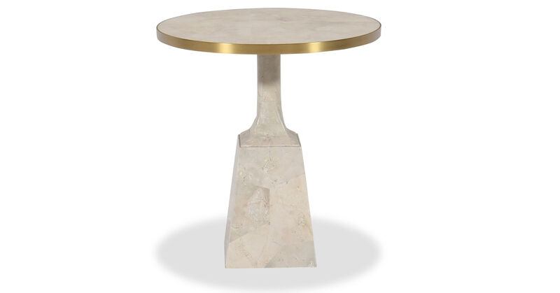 Stone Pedestal Occasional Table image number 0