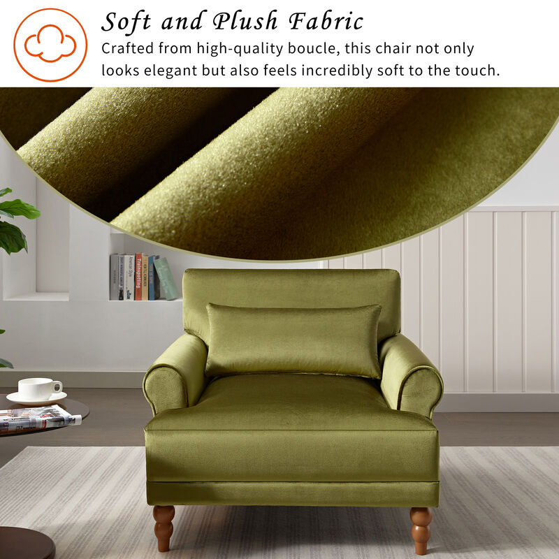 Quopes Luxurious Large Ergonomic Accent Chair image number 2