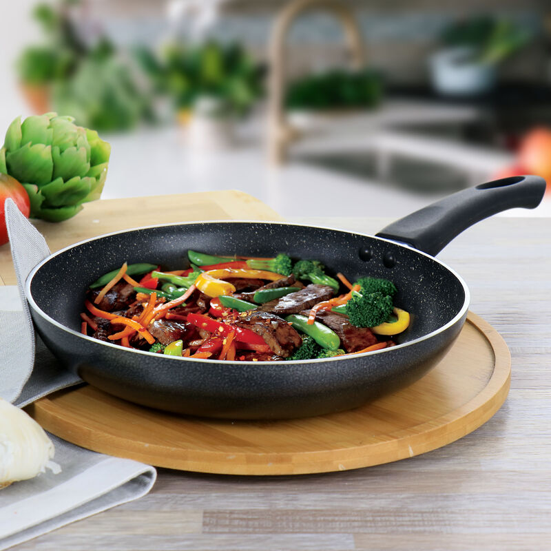 Oster 10.2 in. Pallermo Nonstick Aluminum Frying Pan in Graphite Grey