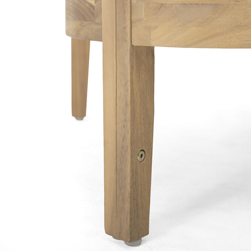 Merax (Set of 2) Outdoor Acacia Wood Patio Club Chair