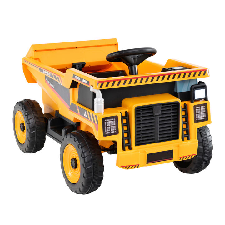 24V Kids Construction Ride On Vehicle with Dump Bed and Remote Control