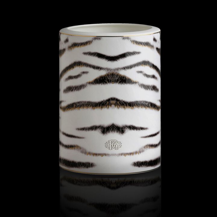 Medium Vase TIGER   diam. 3.75", H 7.75"