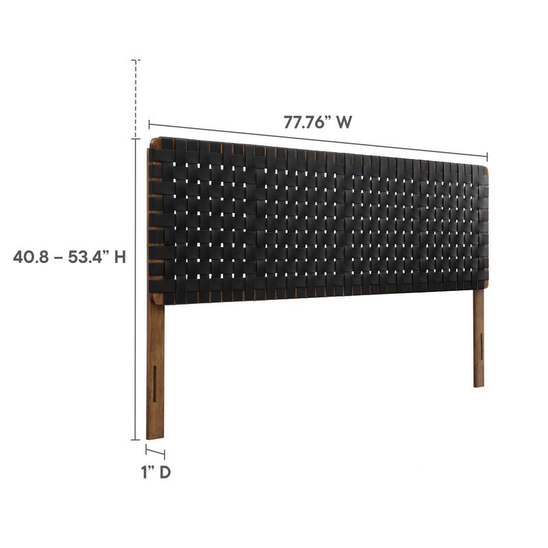 Sparta Weave Vegan Leather King Headboard image number 2