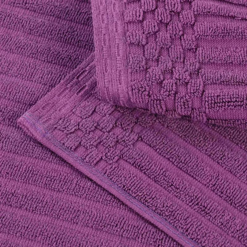 2-Piece Cotton Ribbed Bath Towel Set &ndash; Plush and Quick-Dry image number 3