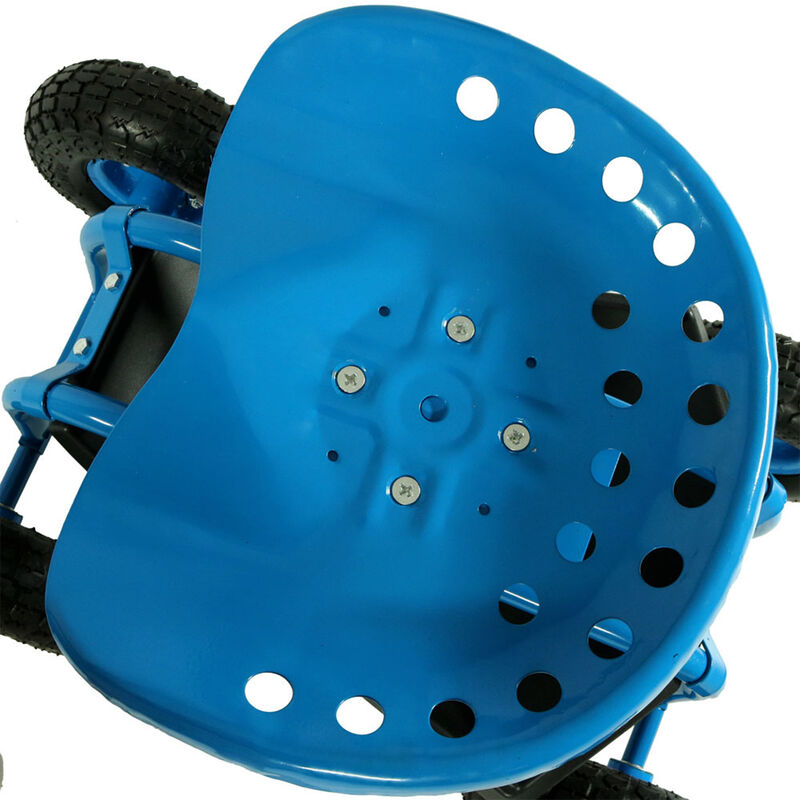 Sunnydaze Steel Rolling Garden Cart with Swivel Steering/Basket