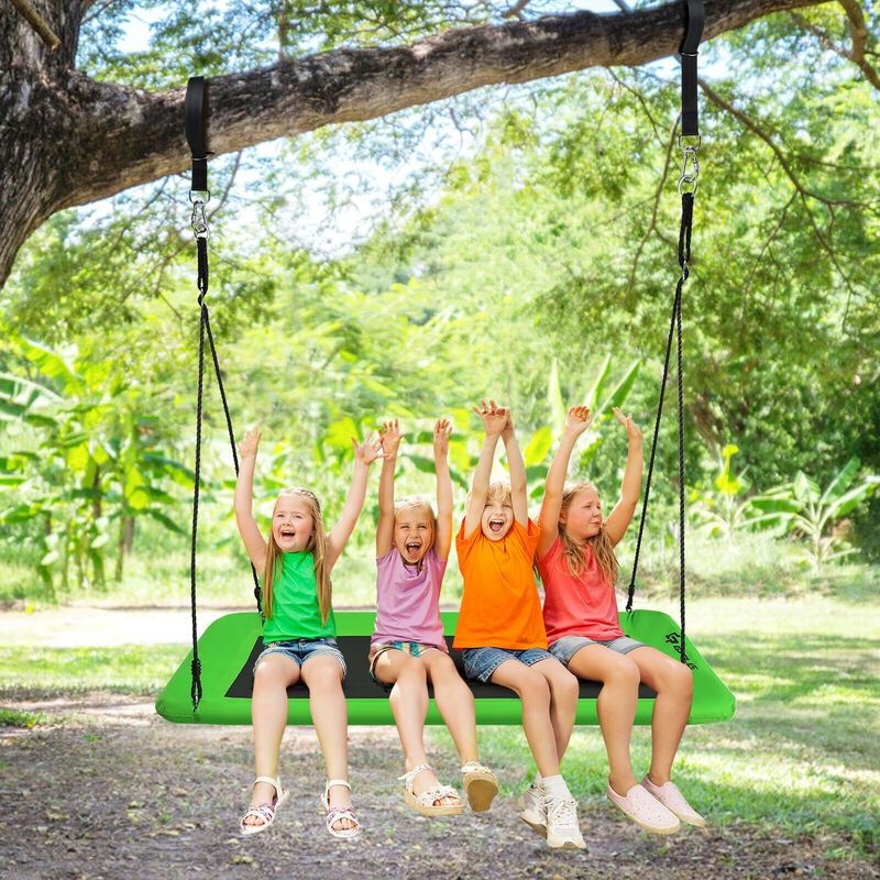 Outdoor Platform Swing Seat &ndash; Tree Hanging with 2 Strong Straps for Safety