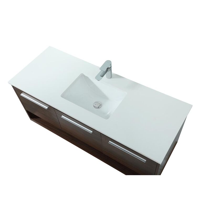 Elegant Kitchen and Bath 48 inch Single bathroom vanity in walnut