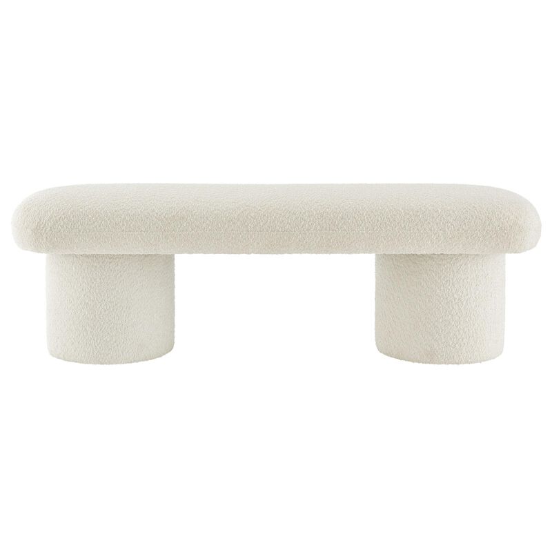 Modway Orla Chenille Upholstered Bench in Cream image number 7