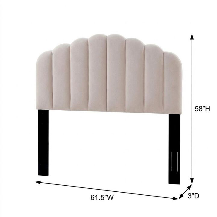 Performance Velvet Full/Queen Headboard with Plush Upholstery and Sturdy Frame