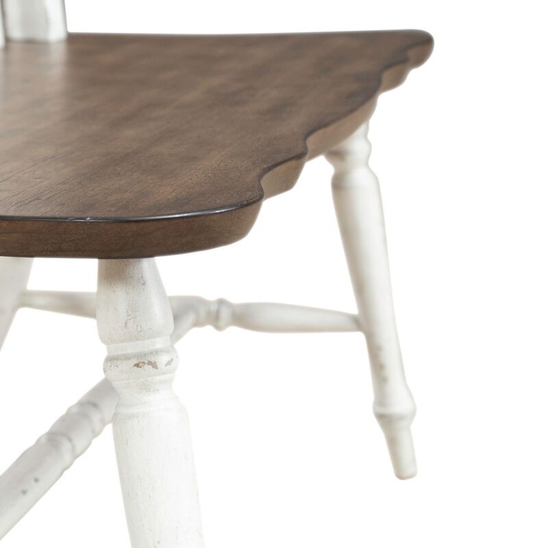 Liberty Furniture Al Fresco Slat Back Bench for Dining Room - Graphite & Whitestone image number 6